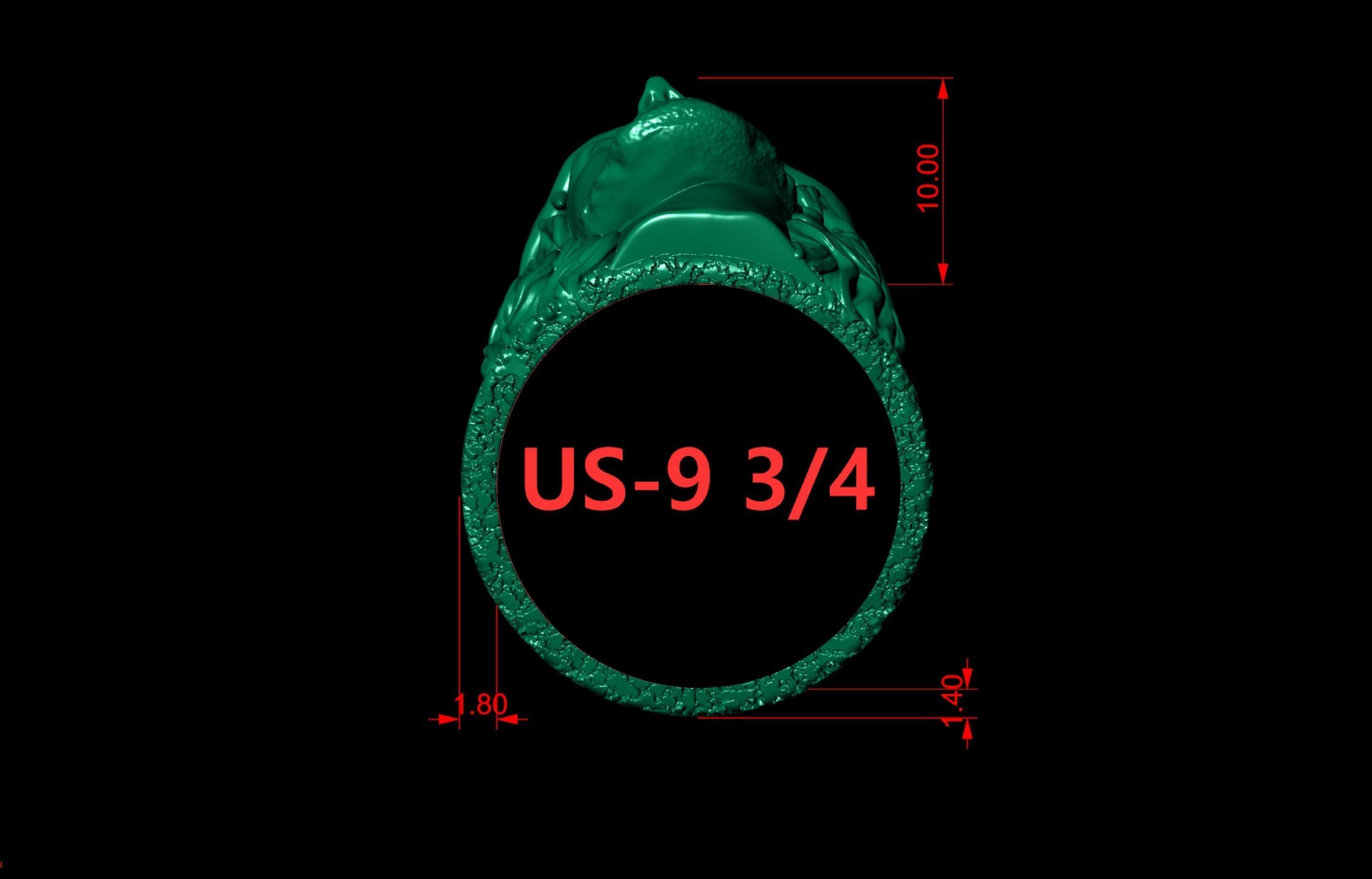Jesus Face Ring  3D print model_4