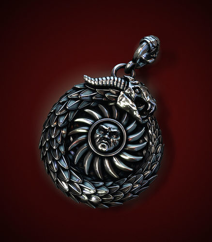 snake pendant 3D print model