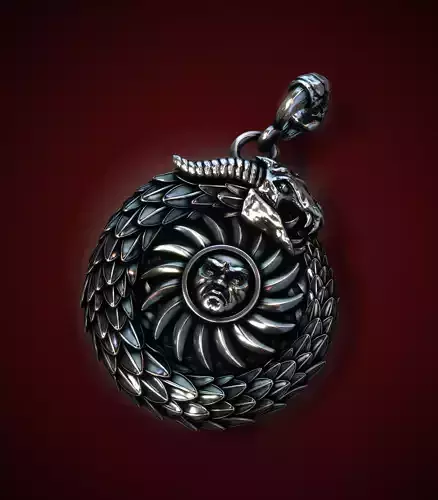 snake pendant 3D print model