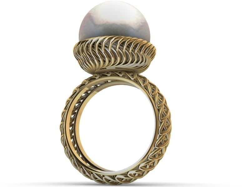Statement weave ring stl verified  3D print model_1