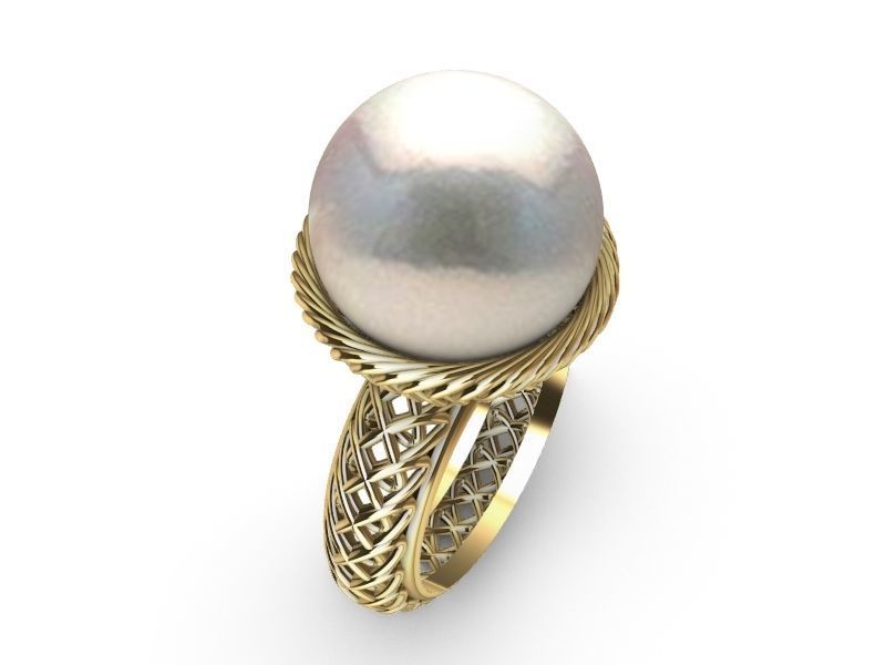 Statement weave ring stl verified  3D print model_2