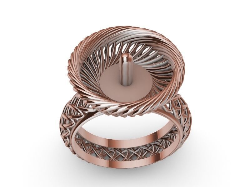 Statement weave ring stl verified  3D print model_14