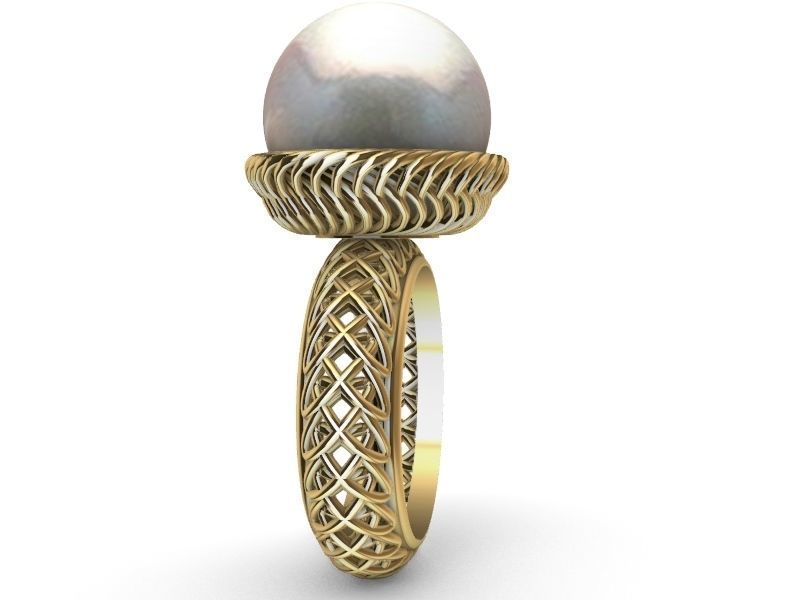 Statement weave ring stl verified  3D print model_4