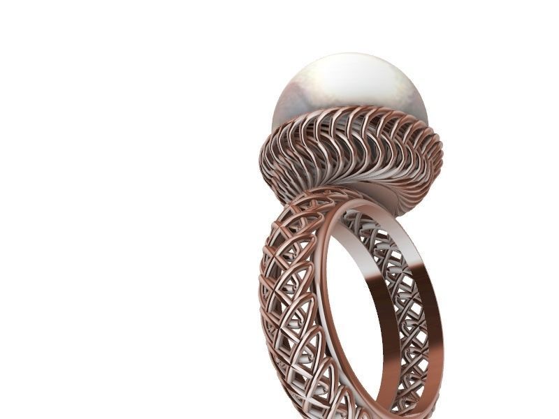 Statement weave ring stl verified  3D print model_13