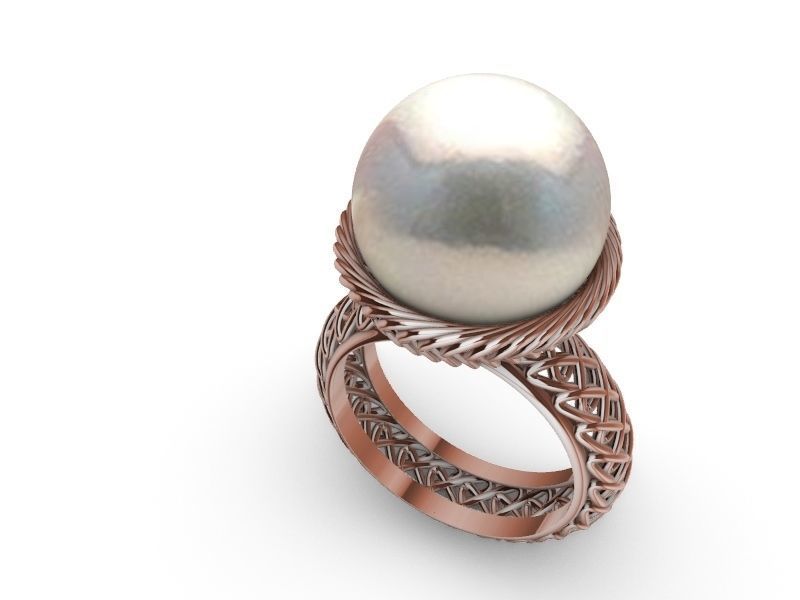 Statement weave ring stl verified  3D print model_8