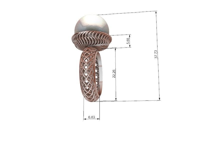 Statement weave ring stl verified  3D print model_16