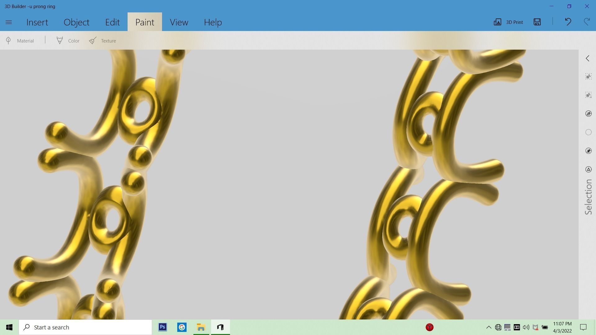 u prong ring stl verified  3D print model_10