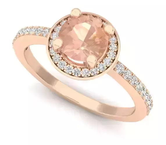 6 mm round Diamond jewelry ring for woman