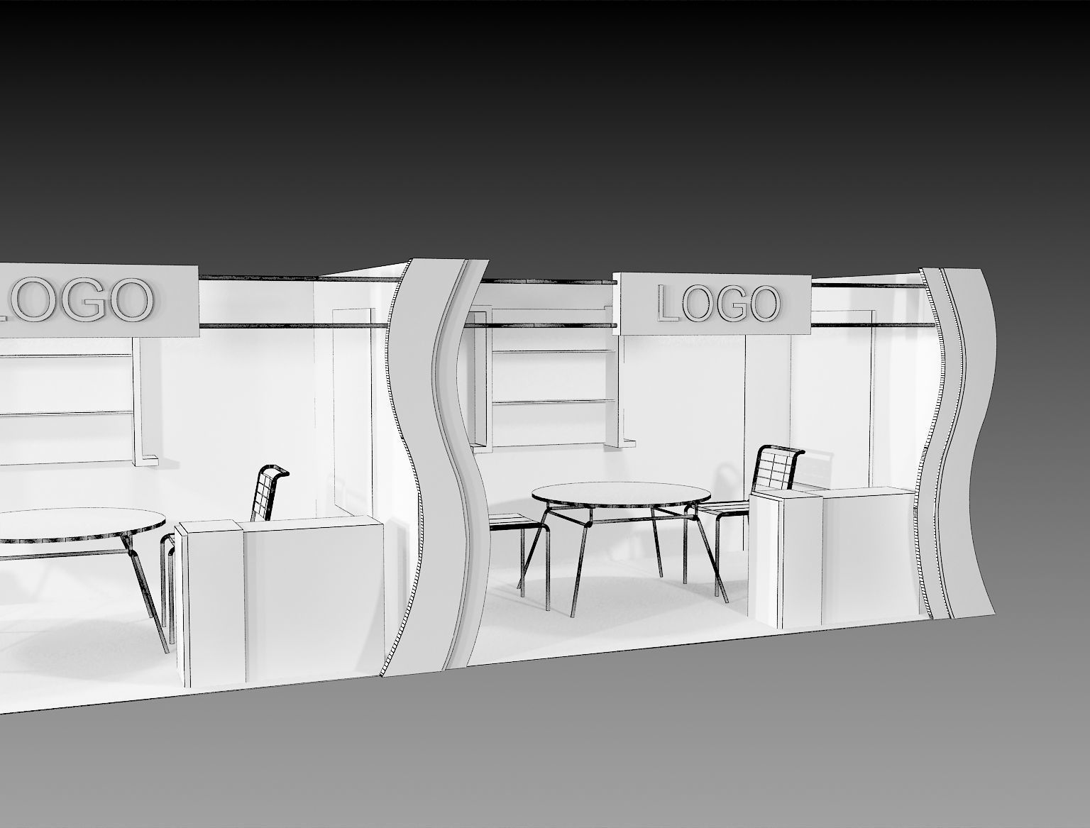 Booth Exhibition Stand a406a 3D model_5