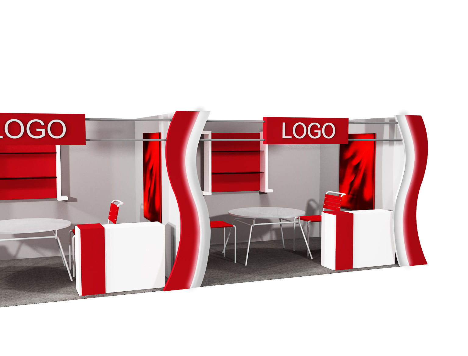 Booth Exhibition Stand a406a 3D model_4