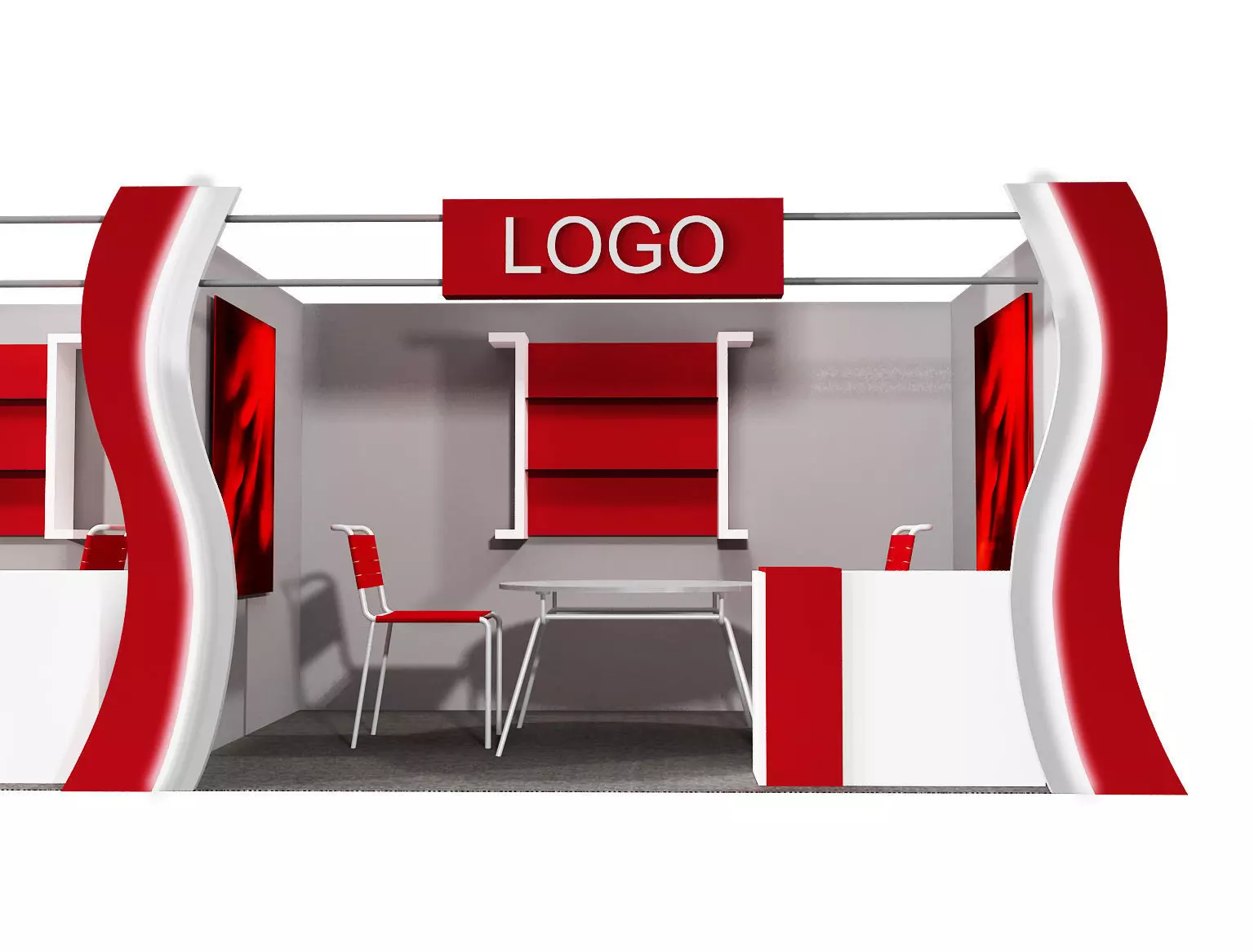 Booth Exhibition Stand a406a 3D model_0