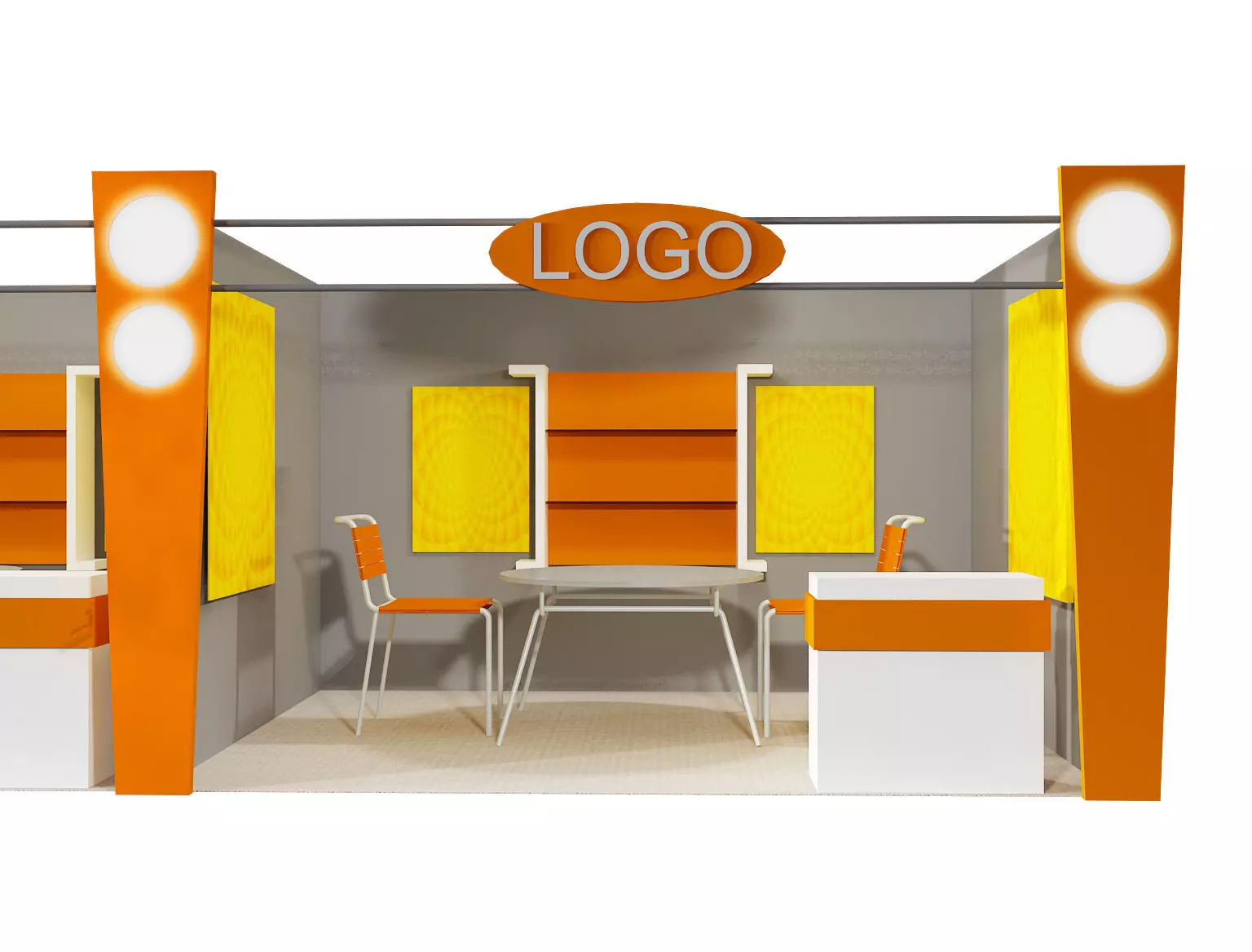 Booth Exhibition Stand a406b 3D model_0