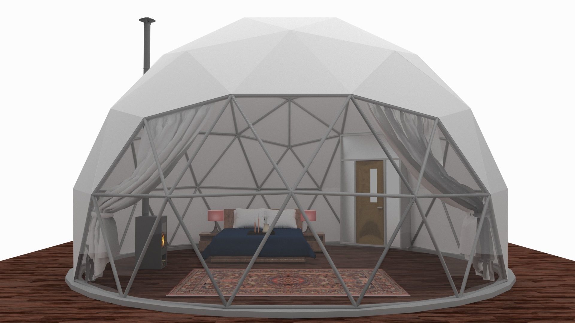 Glamping Dome Realistic 3D model_7