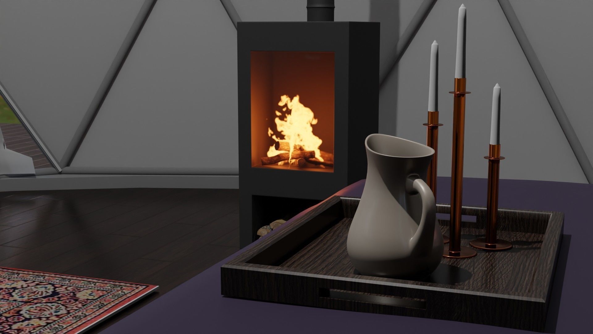 Glamping Dome Realistic 3D model_10