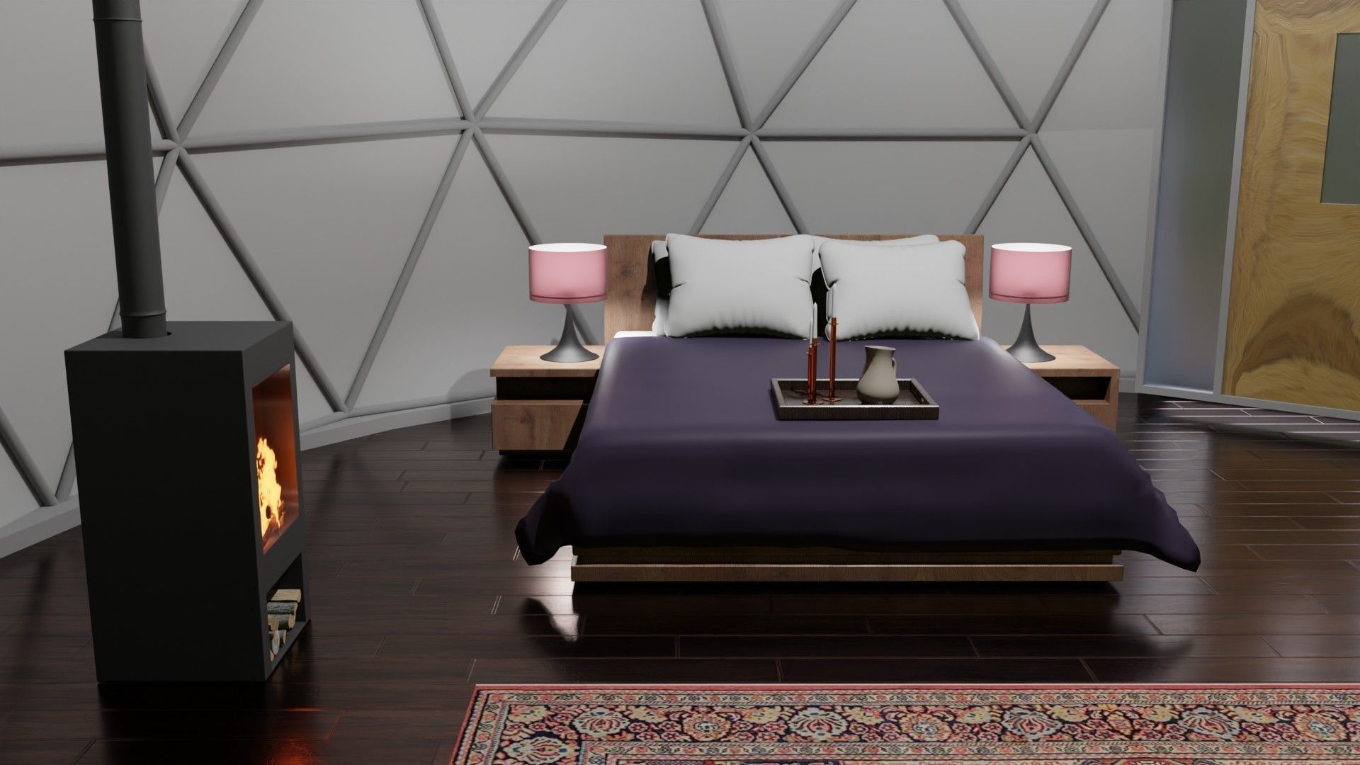 Glamping Dome Realistic 3D model_13