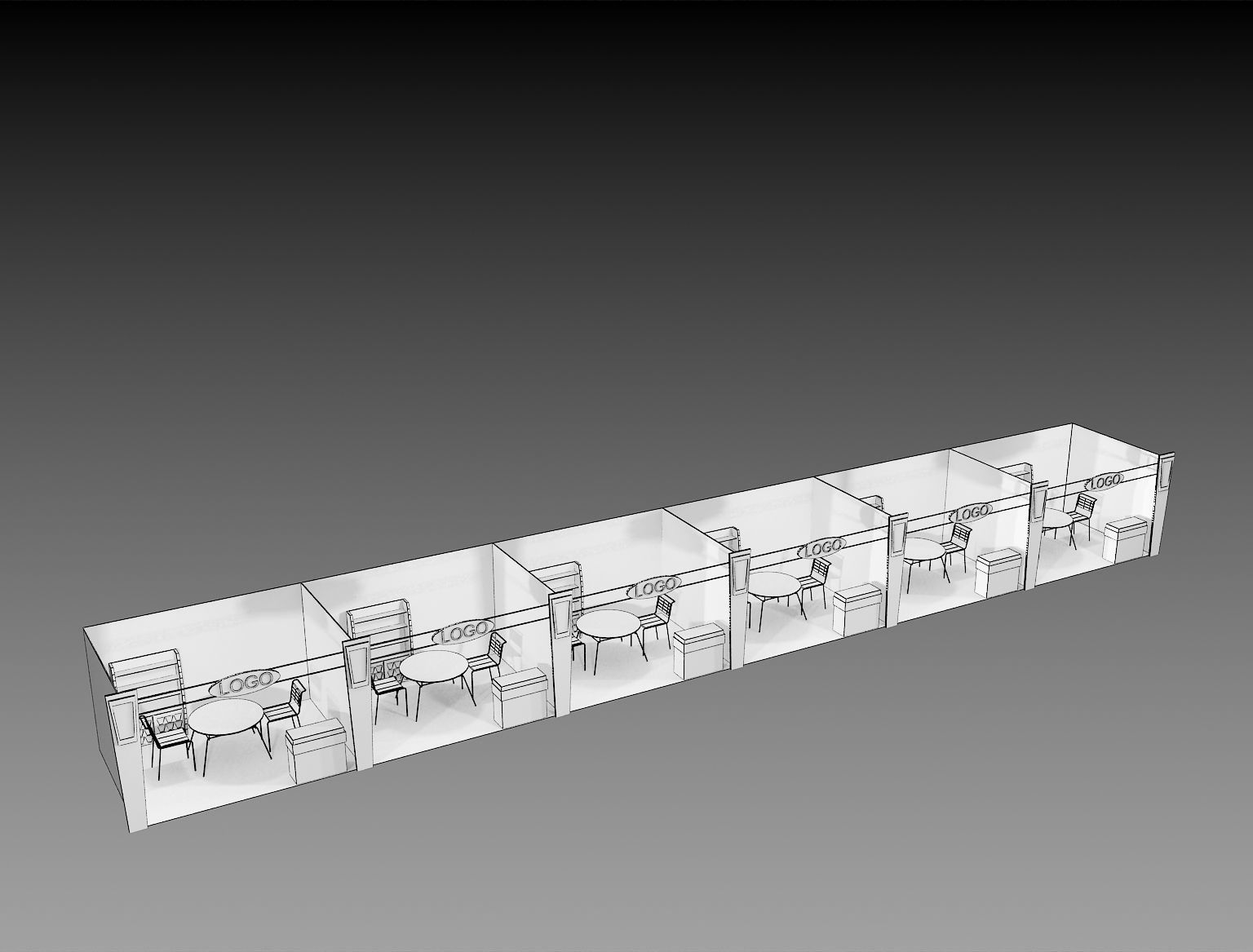Booth Exhibition Stand a406d 3D model_7