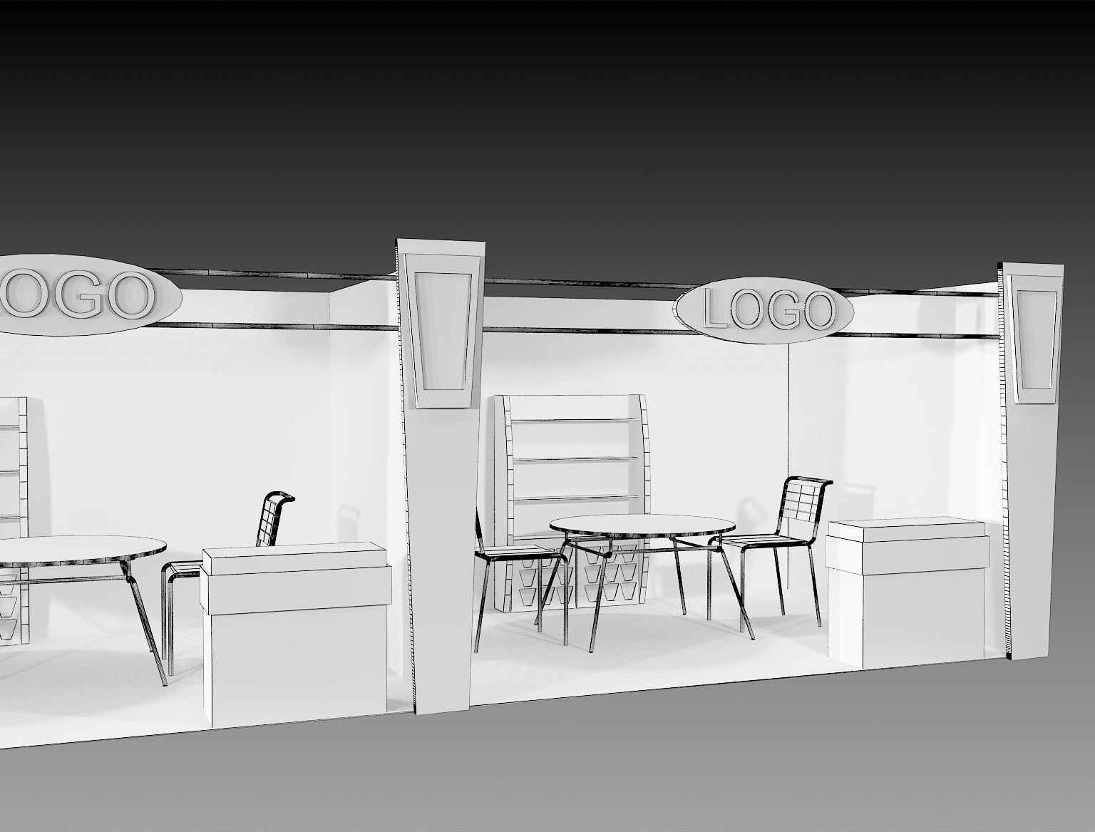 Booth Exhibition Stand a406d 3D model_3
