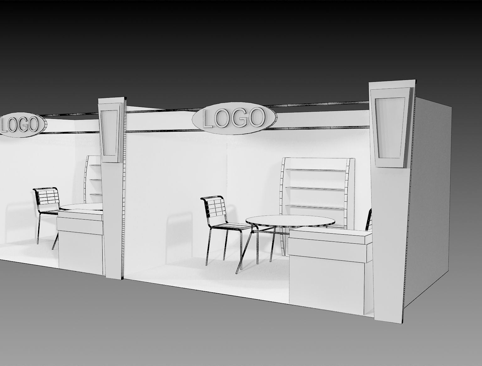 Booth Exhibition Stand a406d 3D model_5
