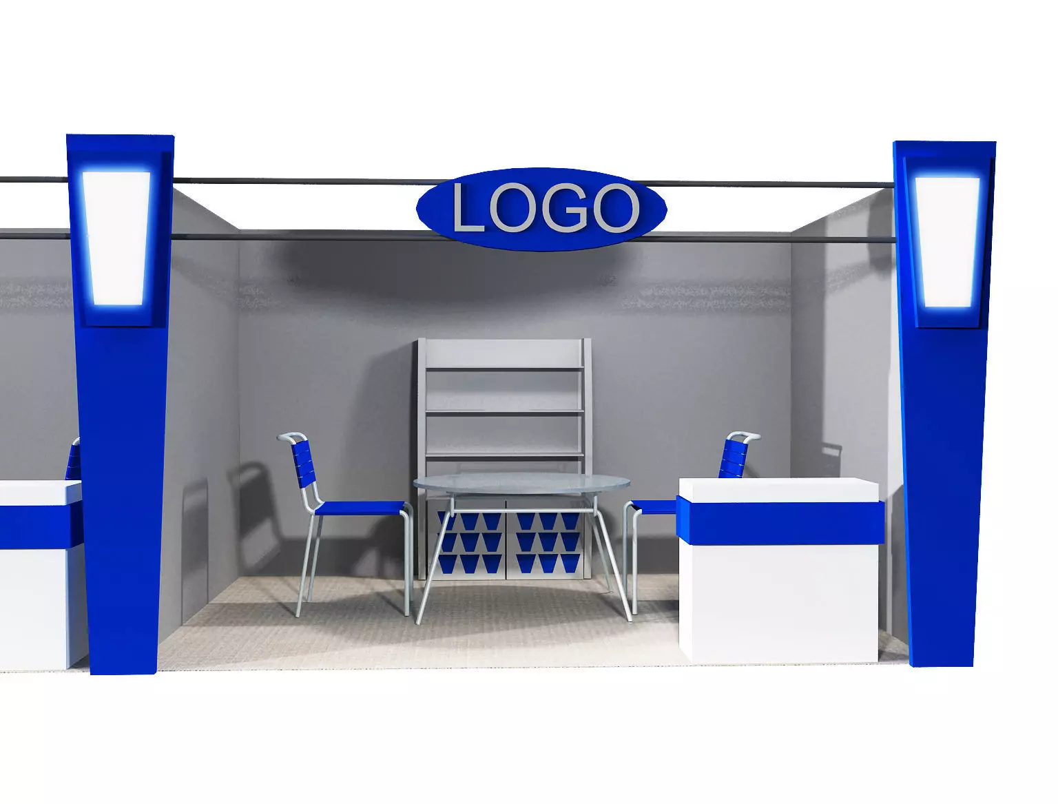 Booth Exhibition Stand a406d 3D model_0