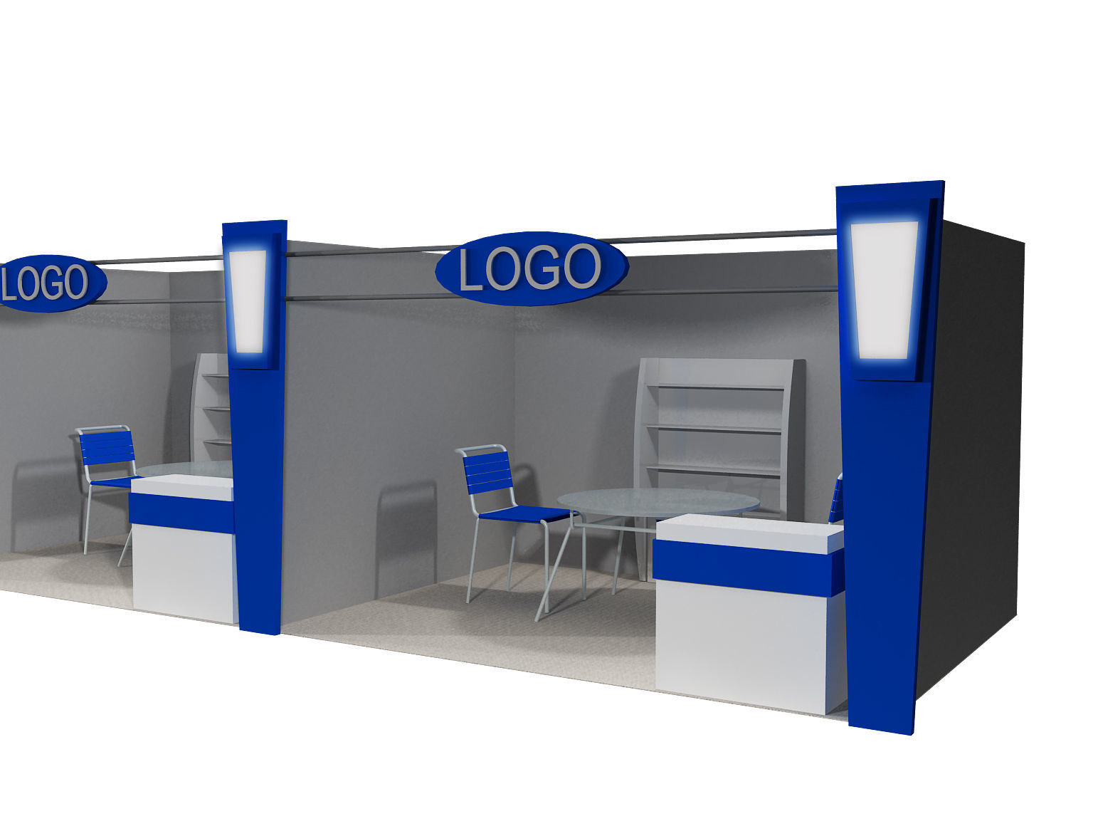Booth Exhibition Stand a406d 3D model_4