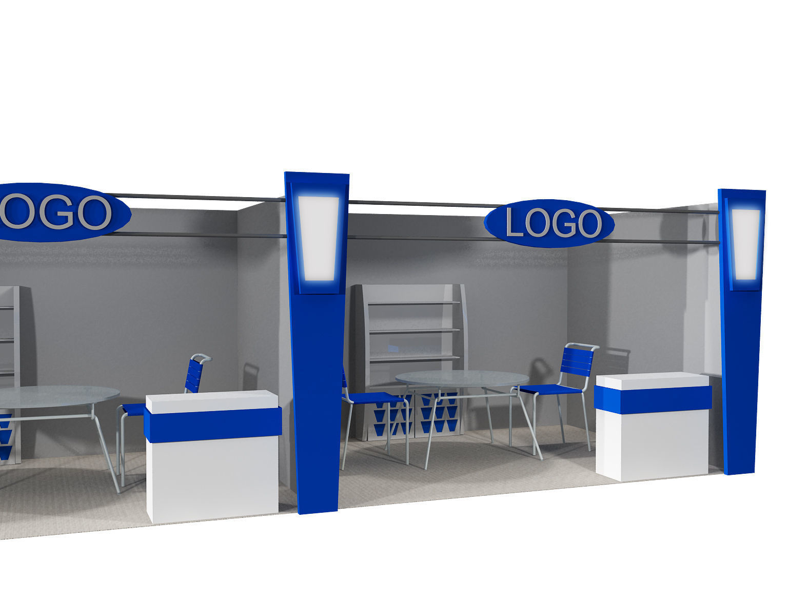 Booth Exhibition Stand a406d 3D model_2