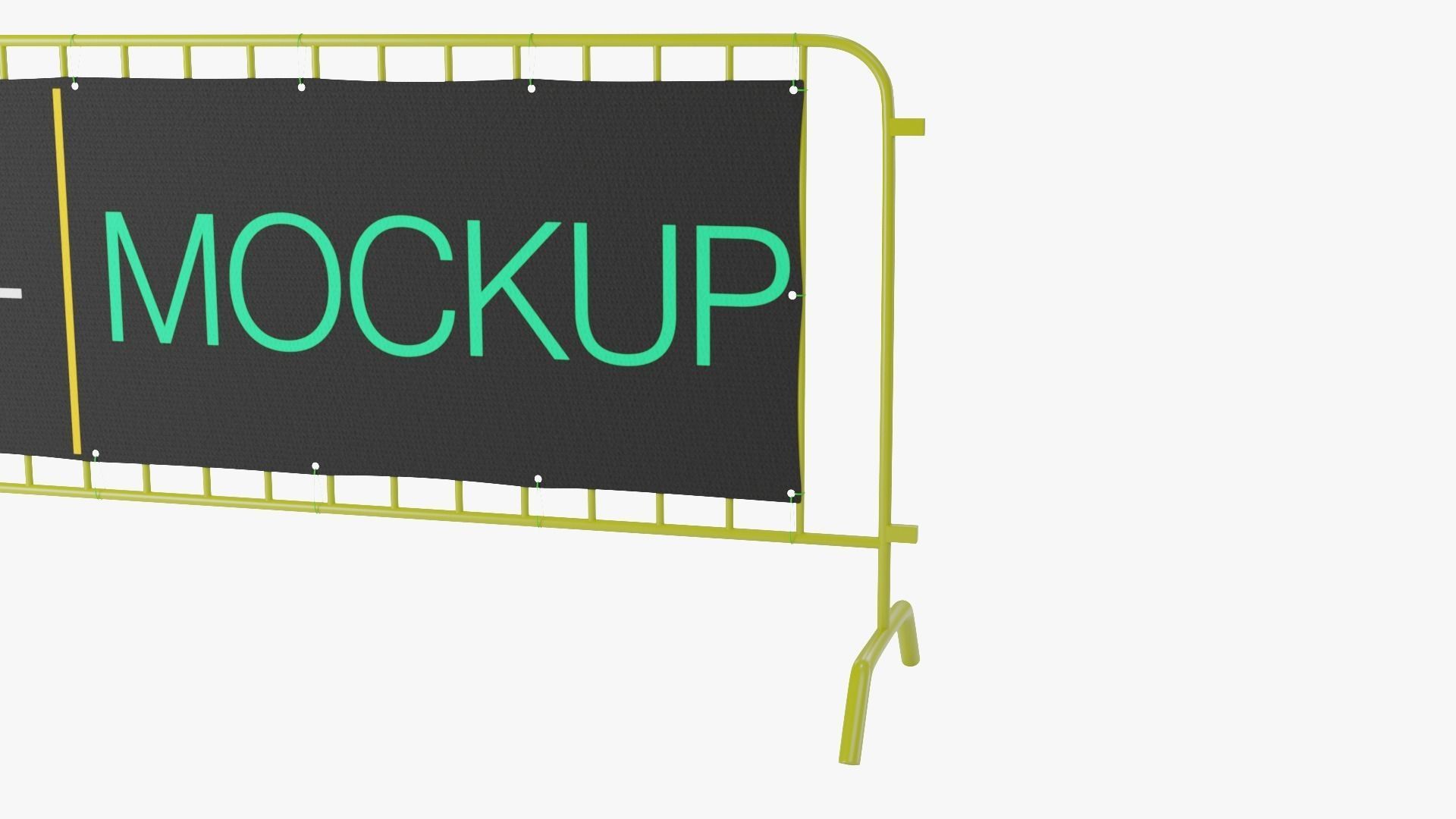 Crowd Control Stand 3D model_6