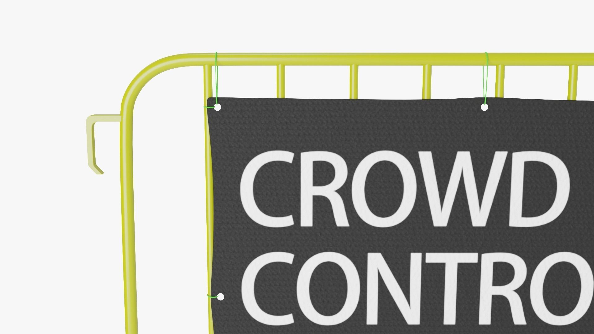 Crowd Control Stand 3D model_3