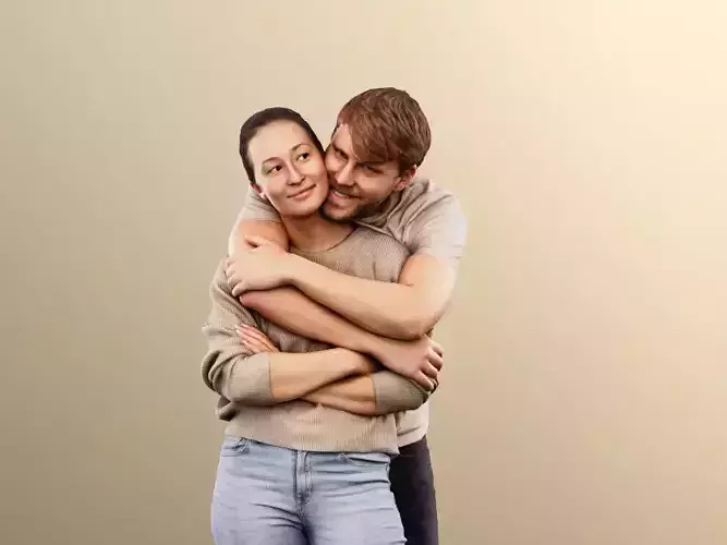 Noelle Silas 12745 - Standing Couple Hugging