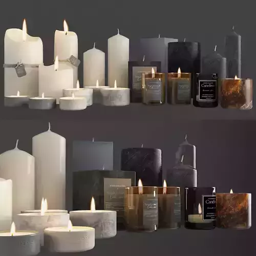Candles - 3D model