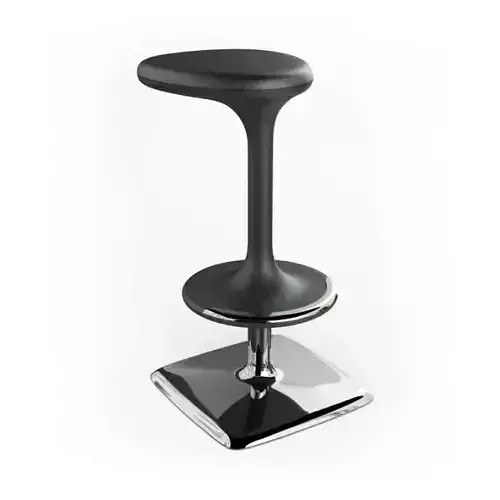 Stool   Black Leather