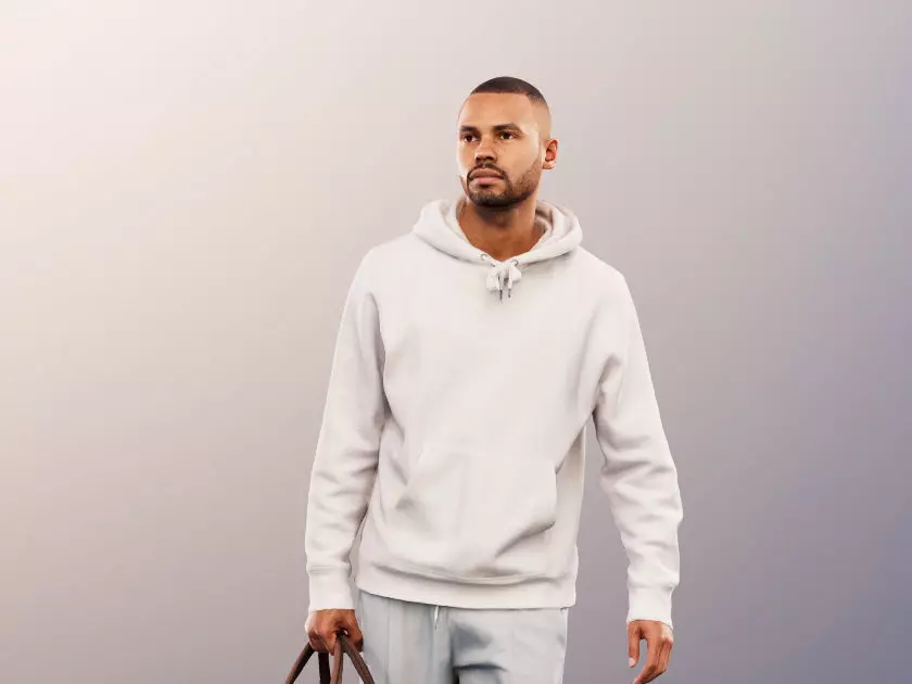 Jonny 12677 - Walking Man With Bag Low-poly 3D model_0