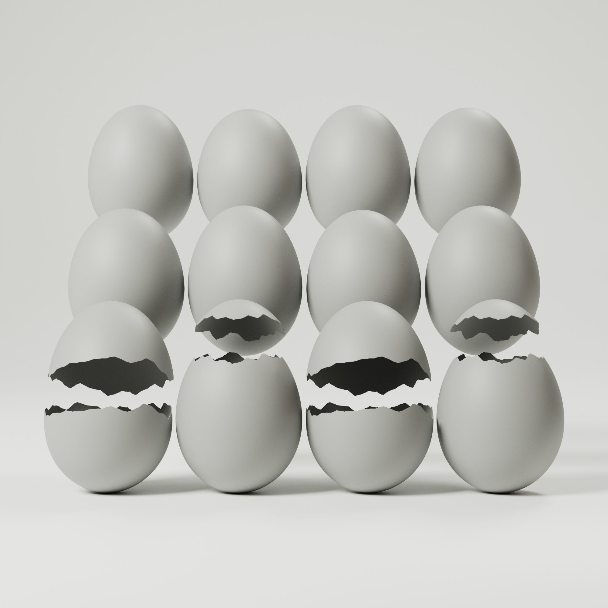 Eggs - 12 Variations 3D model_3