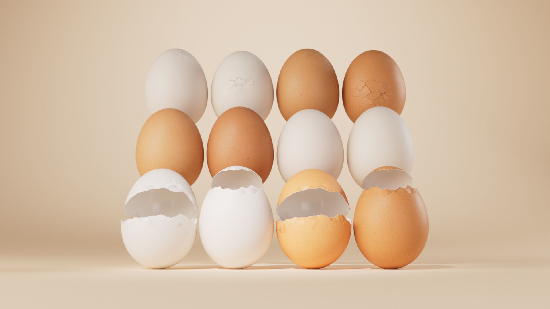 Eggs - 12 Variations 3D model_10
