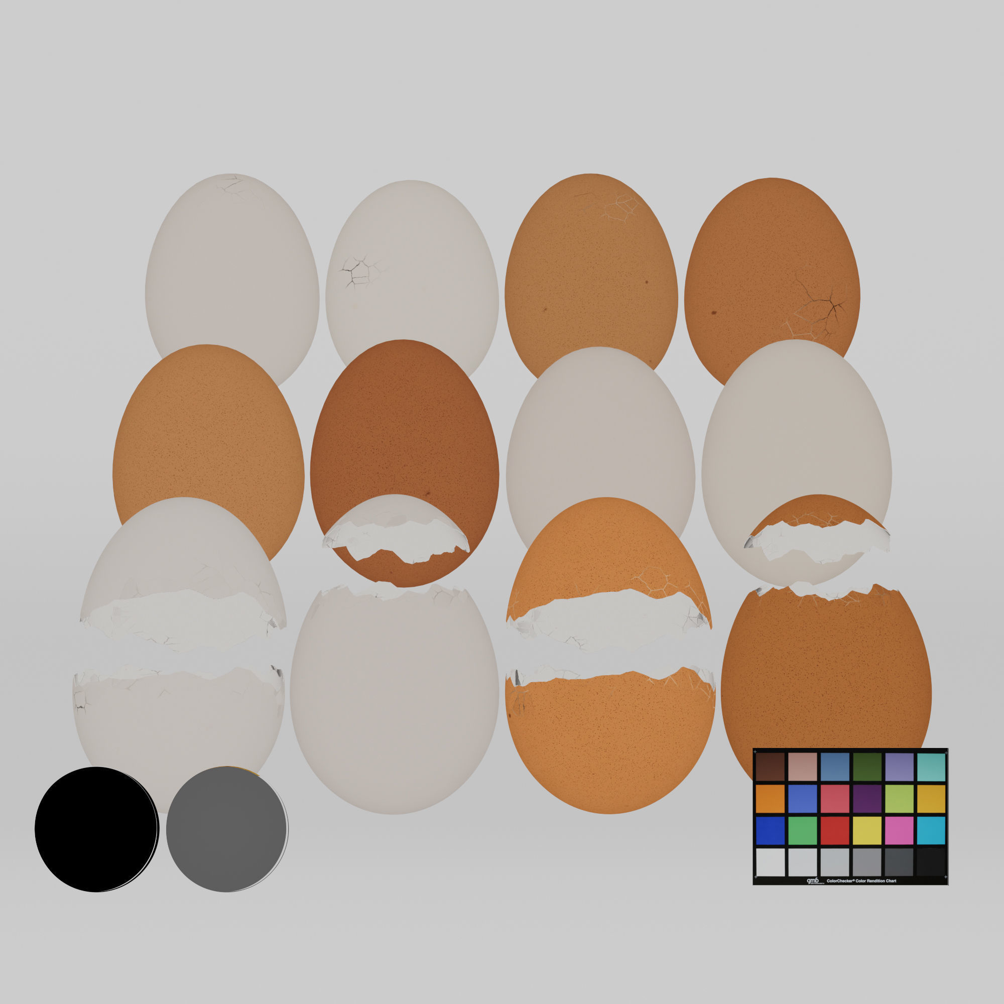 Eggs - 12 Variations 3D model_2