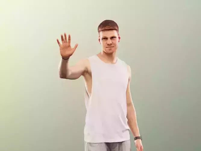 Scott 11998 - Standing Man Waving Summer Outfit