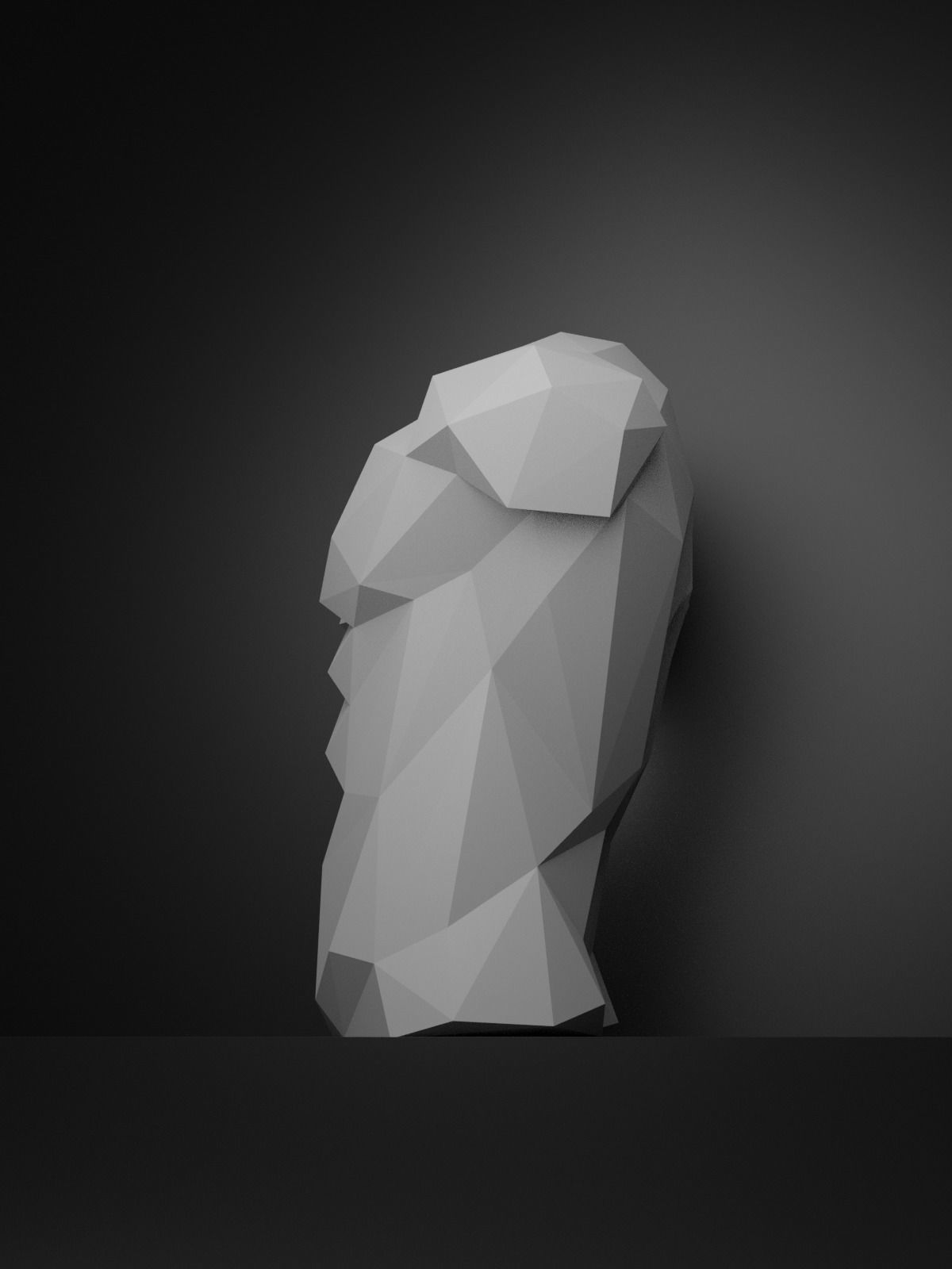 Low Poly Male Torso 3D print model_7