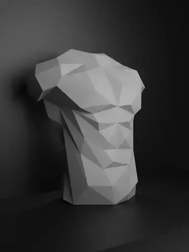 Low Poly Male Torso 3D print model