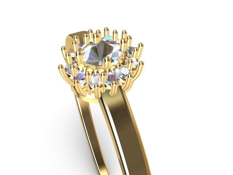 oval cluster ring stl verified 3D print model_17