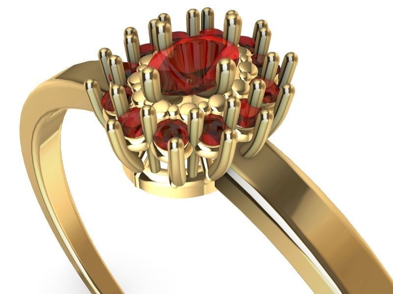 oval cluster ring stl verified 3D print model_10