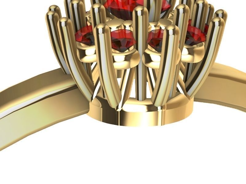 oval cluster ring stl verified 3D print model_20