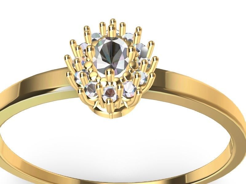 oval cluster ring stl verified 3D print model_15