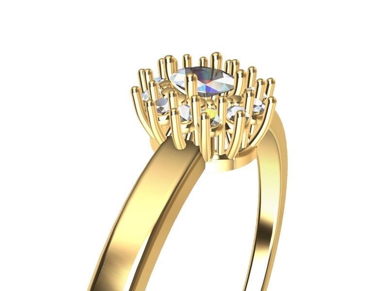 oval cluster ring stl verified 3D print model_6