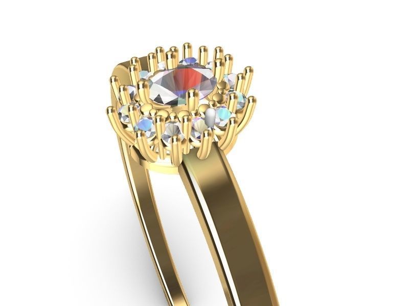 oval cluster ring stl verified 3D print model_16