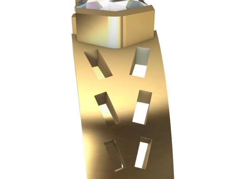 modern solitaire ring stl verified  3D print model_4