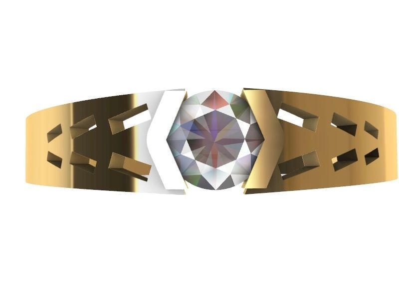 modern solitaire ring stl verified  3D print model_14