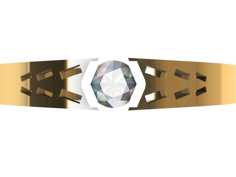 modern solitaire ring stl verified  3D print model_9