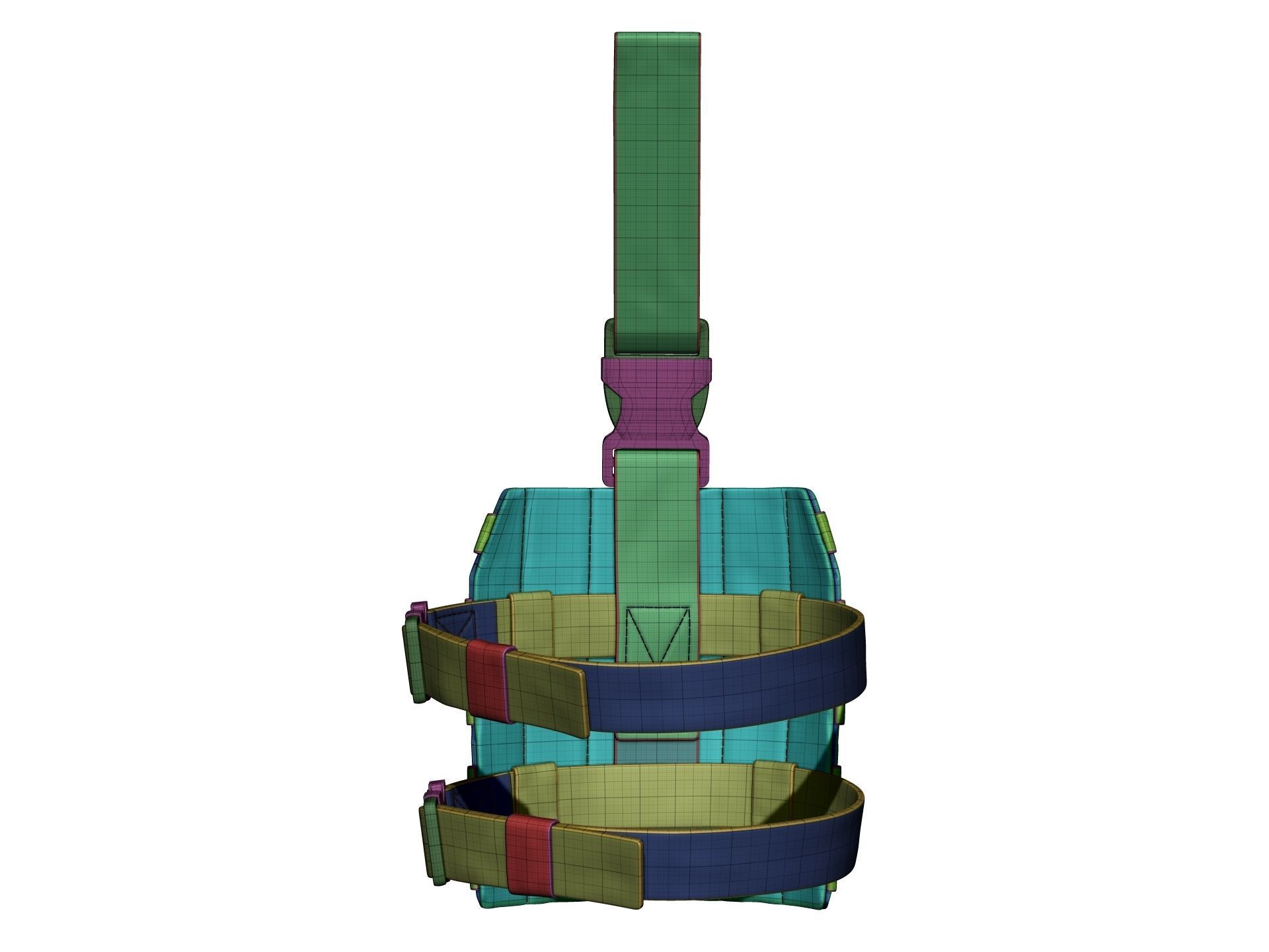 Drop Leg Platform for Holster and Pouch - High Poly 3D model_19