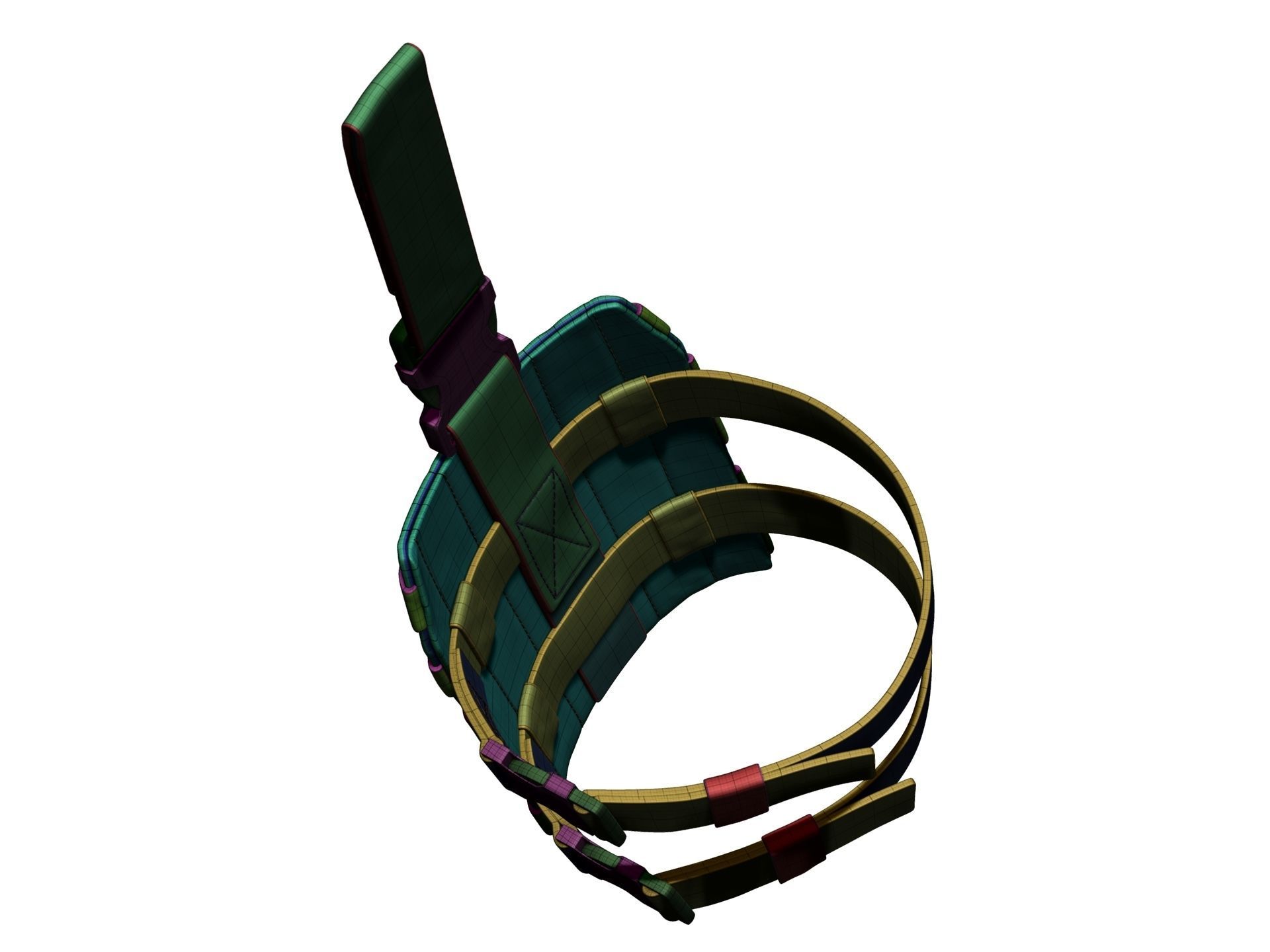 Drop Leg Platform for Holster and Pouch - High Poly 3D model_22