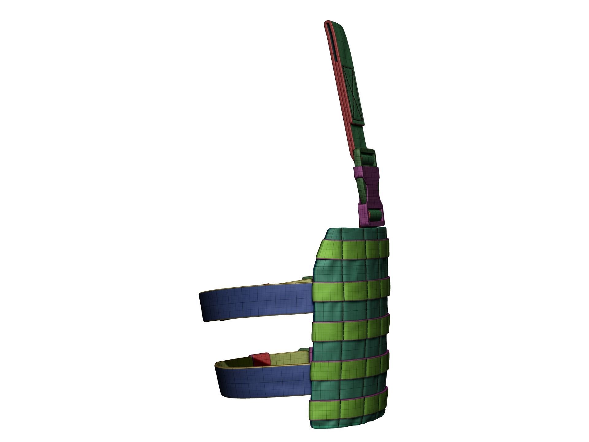 Drop Leg Platform for Holster and Pouch - High Poly 3D model_17