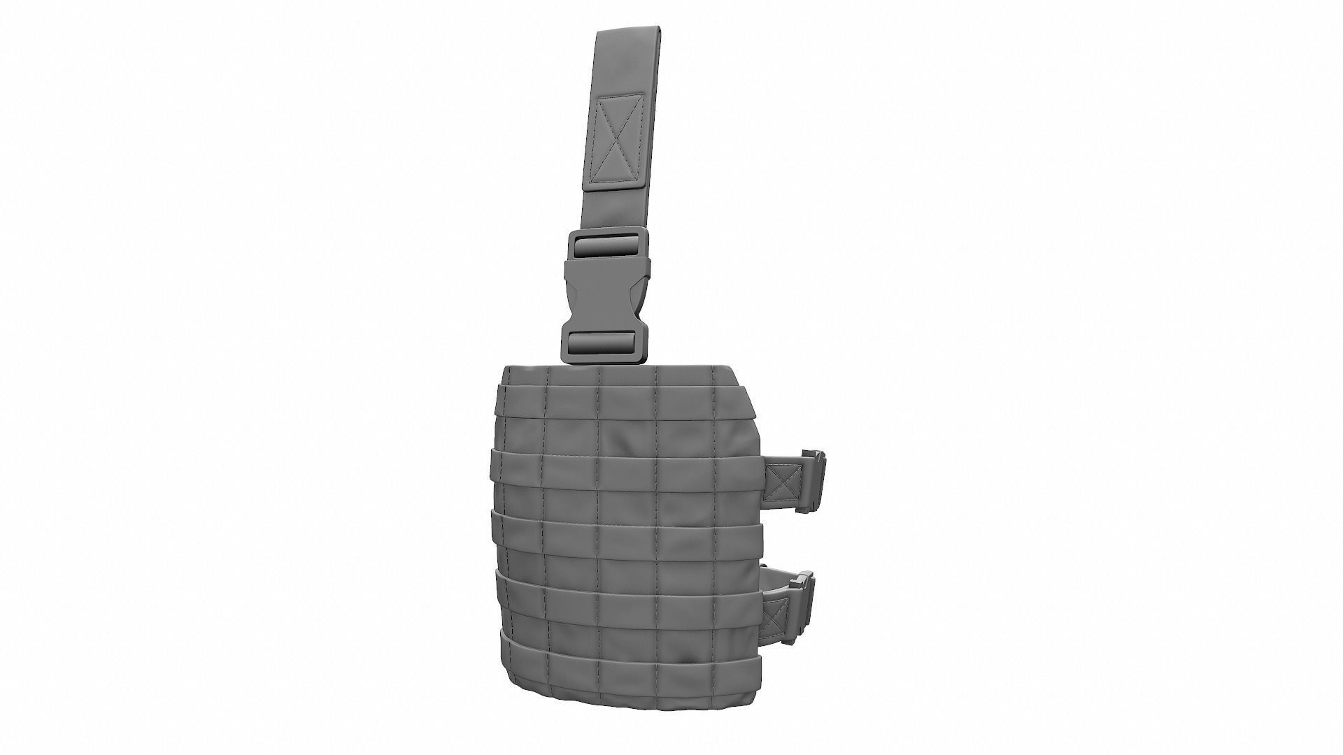 Drop Leg Platform for Holster and Pouch - High Poly 3D model_2